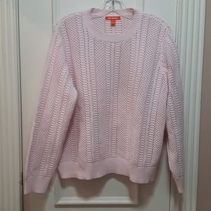 🛍️ Light pink knit crewneck sweater
